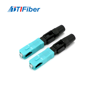 Conector rápido da fibra ótica multimodo do SC OM3 de FTTH