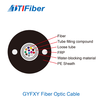 12 cabo da fibra do membro de força FRP do núcleo GYFXY G652D