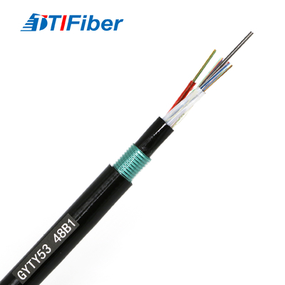 FTTX 12 24 cabos de fibra ótica do único modo do núcleo GYTY53