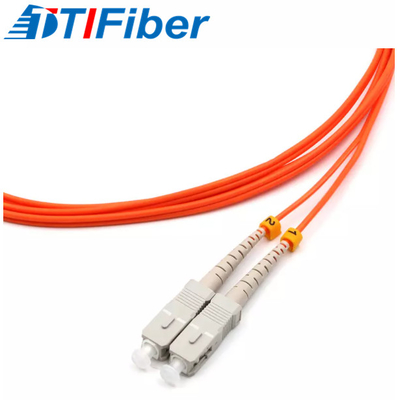 62.5/125 cabo de remendo multimodo SC/UPC da fibra ótica - cabo da fibra da manutenção programada DX de SC/UPC