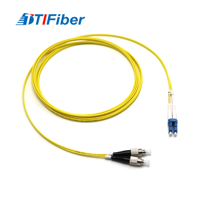 Cabo de remendo FC/UPC da fibra ótica - ligação em ponte simples Singlemode da fibra ótica da manutenção programada de LC/UPC