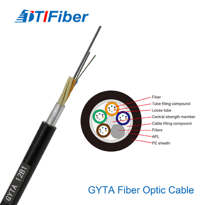 Cabo de fibra ótica fraco encalhado ADSS GYTS GYTC8S GYTA 2 - núcleo 144 para fornecer o OEM