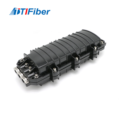 Tipo horizontal fechamento 12 de FTTX da tala da fibra ótica 24 núcleos 48 96 144 288