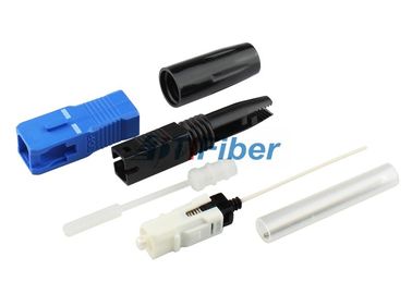 Conectores rápidos azuis da fibra ótica da tala de FTTH SC/UPC/conectores de fibra ótica