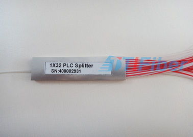 tipo de aço mini divisor do tubo 1X32 da fibra ótica, divisor audio ótico do cabo