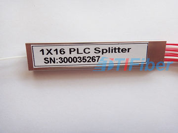 tipo de aço mini divisor do tubo 1X16 do PLC da fibra ótica com o conector do SC/APC