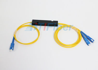 SC/APC amarelo 1 x divisor da fibra ótica 2 com cabo da fibra de 3.0mm G657A