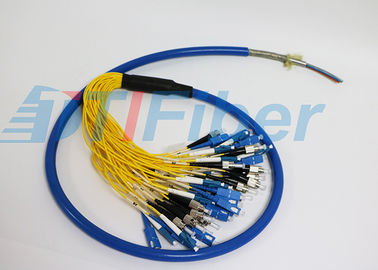 Trança da fibra ótica da armadura do SC do ST LC FC multimodo para o painel de remendo de fibra e o adaptador da fibra