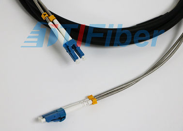 Cabos de remendo frente e verso Singlemode da fibra ótica com cabo LC/UPC da armadura ao LC/UPC