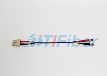 50 / cabos de remendo da fibra de 125 milímetros, ST multimodo do cabo de remendo/UPC ao SC/UPC
