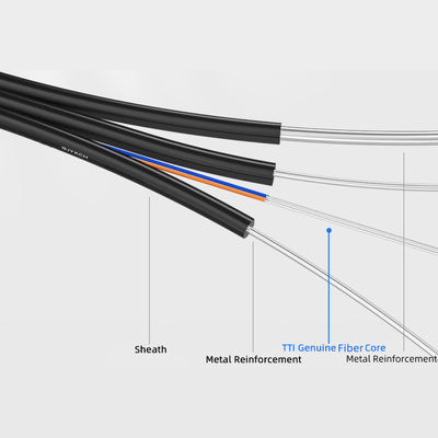 Cable de queda de núcleo 1 2 4 Gjyxch Ftth Fibra Óptica