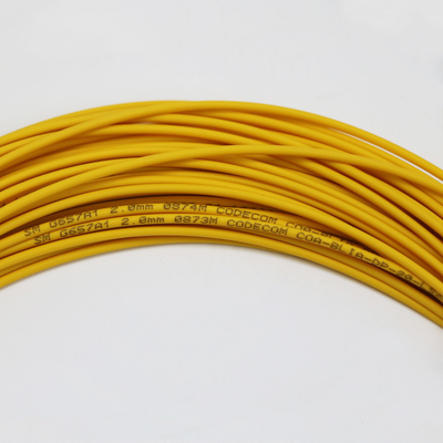 Baixa Perda LC Uniboot Duplex Singlemode G657.A1 BendInsensitive Duplex 2mm LSZH 0,15dB Cordão de Parche de Fibra Amarela