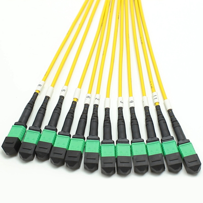 100G 200G MPO Macho Feminino 8 12 16 24 Fibra para MPO Feminino Macho Fibra Óptica Cordão de Parche para alta densidade de fiação em espaços pequenos