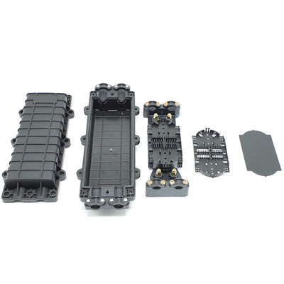 Fechamento da junção de fibras ópticas em linha