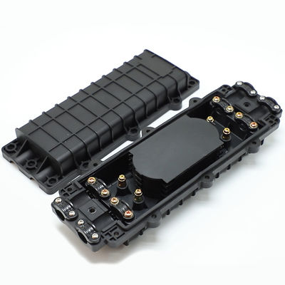 Fechamento da junção de fibras ópticas em linha