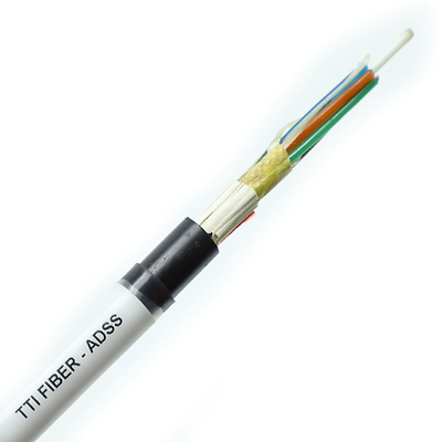 Cabos de fibra óptica externos aéreos ADSS G652D G657A1 G657A2 monomodo 1 12 24 48 96 144 núcleos