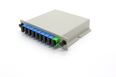 Tipo da inserção do conector da caixa SC/UPC do divisor da fibra ótica do PLC de FTTH 1x8 para redes de CATV