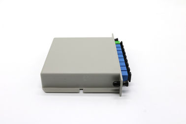 Tipo da inserção do conector da caixa SC/UPC do divisor da fibra ótica do PLC de FTTH 1x8 para redes de CATV