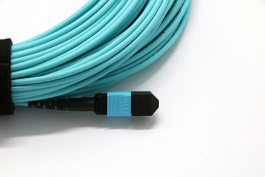 Conector fêmea UPC/APC do cabo do tronco do cabo de remendo MPO da fibra ótica OM3 lustrado