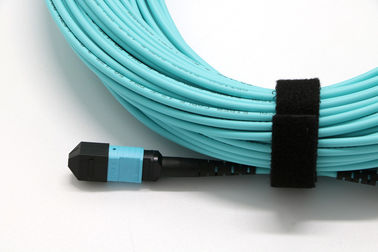 Conector fêmea UPC/APC do cabo do tronco do cabo de remendo MPO da fibra ótica OM3 lustrado