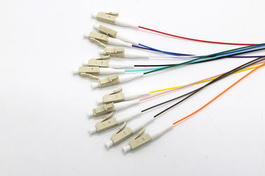 Comprimento exterior de Customsized do conector dos núcleos LC/APC do cabo de fibra ótica 12 da trança