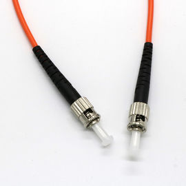 Ligação em ponte alaranjada da cor do modo ST-ST SX DX de cabo de remendo da fibra ótica do conector do ODM única