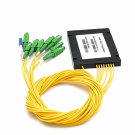 divisor ótico do cabo do PLC 1x8, divisor ótico do fio para a caixa terminal montada cremalheira da fibra