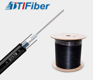 Tubo fraco Fibra ótico empacotado central do cabo de fibra ótica do único modo de GYXTW
