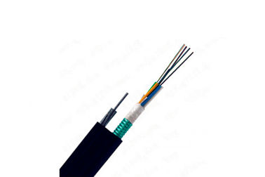 Figura aérea 8 revestimento do cabo de fibra ótica G652D do canal de GYXTC8S do PE do PVC LSZH do núcleo da antena 24