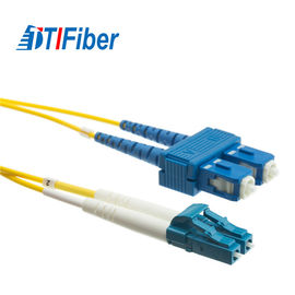 LC à aprovação do duplex 3m 9.84ft 9/125um OS1 ROHS do único modo do cabo do remendo da fibra do SC