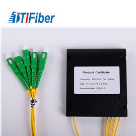 Os ABS do divisor 1x4 SC/APC da fibra ótica do sistema de FTTX encaixotam o comprimento de onda de funcionamento do PLC 1260-1650