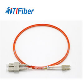 O SC fibra OM1 do milímetro 62,5 do cabo de remendo do cabo de fibra ótica do LC à vária datilografa PVC LSZH