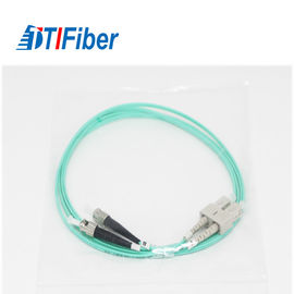 Cabo de remendo FC da fibra ótica OM3 50/125 modo frente e verso/fibras do SC ao multi com Aqua