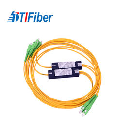 Comprimento de onda de funcionamento largo em forma de caixa do PDL do ABS do divisor da fibra ótica do PLC de FTTH baixo