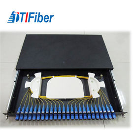 SC de emenda do núcleo do painel de remendo FTTH da caixa da terminação da fibra ótica da montagem em rack 24