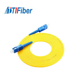 SC do SC do único modo de cabo de remendo da fibra ótica do diâmetro de 0.9mm 2.0mm para trabalhos em rede