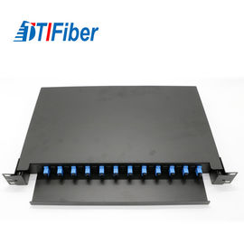 Tipo Slidable adaptador da caixa da terminação do painel de remendo da fibra ótica do SC do núcleo de FTTH 12
