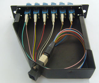 painel de remendo do duplex 3U MPO do SC dos conectores de 12pcs LC para MPO Casstte