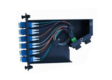 painel de remendo do duplex 3U MPO do SC dos conectores de 12pcs LC para MPO Casstte
