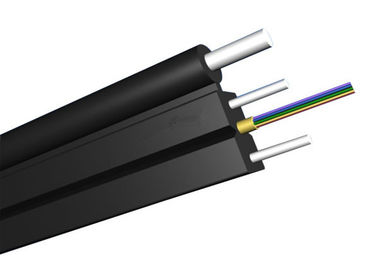 cabo exterior da fibra do revestimento FTTH de 12cores LSZH com a fibra de G657A, preta
