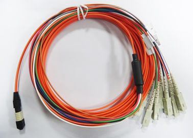 2core MPO – Cabo de remendo da fibra óptica do SC com cabo da fibra de 0.9mm 3.0mm