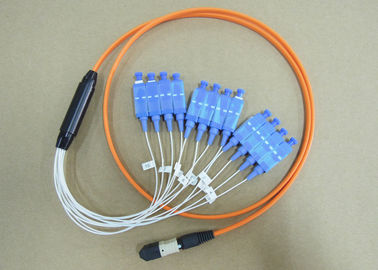 PC da transmissão de dados, cabo de remendo simples da fibra óptica do UPC MPO com conector do SC