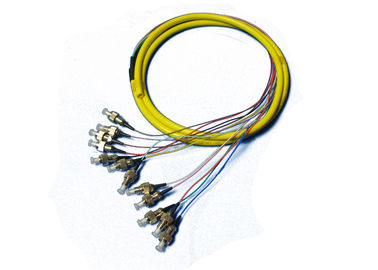 Trança da fibra do SC 12core do UPC APC FC com polonês do cabo da manutenção programada milímetro