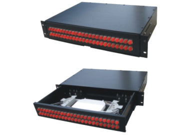 caixa terminal da fibra óptica Slidable de 24port FC, painel de remendo de fibra para o adaptador do SC