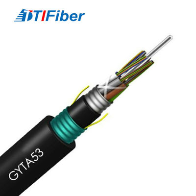 Cabo de fibra ótica blindado enterrado direto GYTA53 do núcleo de fibra ótica exterior do fornecedor 12 dos cabos