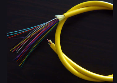 da fibra interna da distribuição do revestimento amarelo 12core cabo óptico com cabo de 0.9mm
