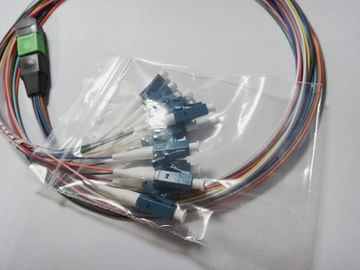 Cabo de remendo da fibra óptica de MPO LC horizontalmente circularmente com cabo de fita 12core