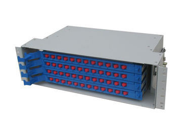 caixa de distribuição da fibra óptica de 24port 2U ODF com a bandeja do módulo da soldadura