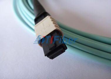 cabo de remendo da fibra de 24core OM4 MTP, conector fêmea do cabo do tronco de MPO