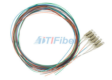 Trança óptica de emenda da fibra multimodo do LC, 0.9mm cabo da fibra de 12 cores